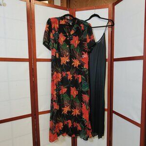 Carole Little Floral Dress with Slip Liner - Size 14